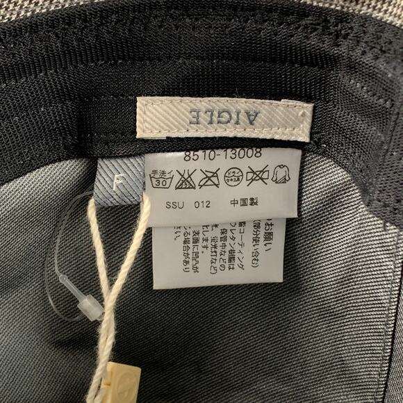 AIGLE Size S Grey Houndstooth GORE-TEX Fedora Hat - Picture 6 of 7